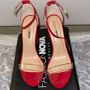 Red heel from fashion nova size 9